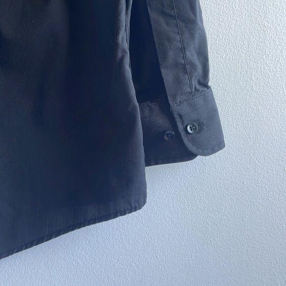 Black Long Sleeve Button Down Size 16 Friar Tuck - Picture 5 of 10